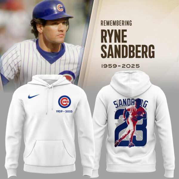 Limited Edition Cubs Baseball Ryne 'Ryno" Sandberg Hoodie-ND07302540