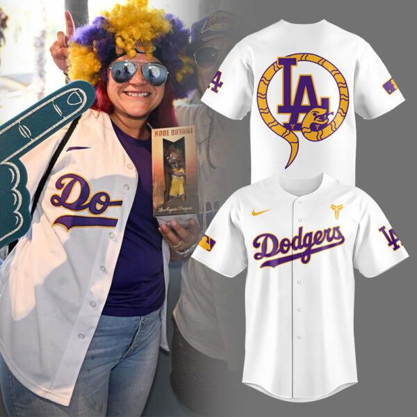 Limited Edition Dodgers Baseball Celebrating Kobe’s bobblehead night at Dodger Stadium W Jersey-LL2508120107