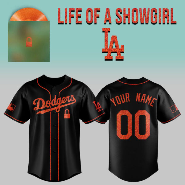 Limited Edition Dodgers Baseball 'Life Of A Dodgers' Black Custom Jersey-LL250814013