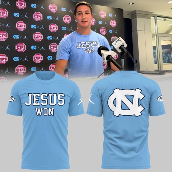 Limited Edition North Carolina Tar Heels JESUS WON TShirt-PU120424502