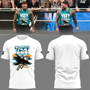 San Jose Sharks NHL Fanatics Limited YEET WWE x San Jose Sharks Shirt