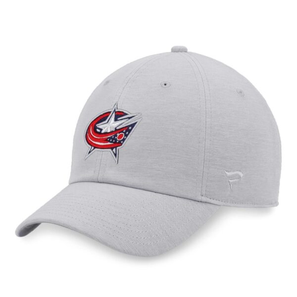 Men's Columbus Blue Jackets Fanatics Heather Gray Logo Adjustable Hat