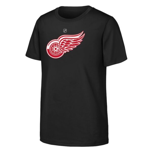 Youth Detroit Red Wings Black Primary Logo T-Shirt