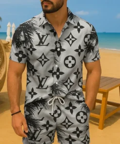Signature LV Hawaii Shirt & Short AEL25062525 FI