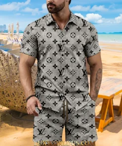 Signature LV Men Hawaii Shirt & Short ZEL02102501 FI