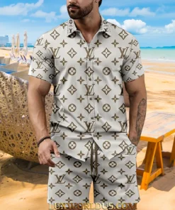 Signature LV Men Hawaii Shirt & Short ZEL02102502