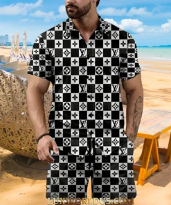 Signature LV Men Hawaii Shirt & Short ZEL02102505