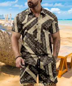 Signature LV Men Hawaii Shirt & Short ZEL02102517