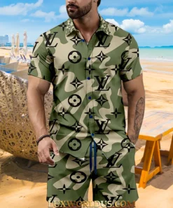 Signature LV Men Hawaii Shirt & Short ZEL02102519