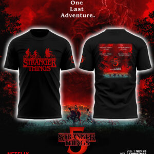 Limited Edition Tranger Things 5 One Last Adventure Tshirt-PA071625022