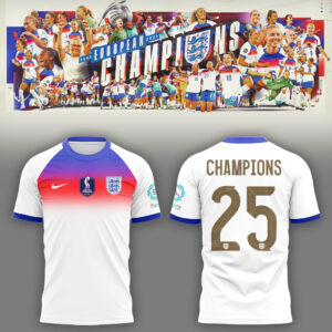 Limited Edition England Champions UEFA Women's EURO 2025 RaglanTshirt-LD2507280005