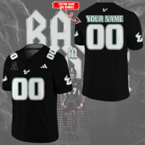 Limited Edition USF Back in Black Custom Name + Number Jersey-KC08252509
