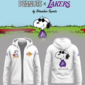 Limited Edition Lakers x Snoopy Zip Hoodie-PA082825004