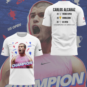 Limited Edition Carlos Alcaraz Champion US Open Cup Tshirt-KC09082543