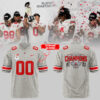 Ohio State Football  Limited 2024 Rose Bowl Champions Custom Grey Jersey-PU03012506