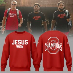 Ohio State Football JESUS WON 2024 National Champions Sweatshirt-PU012325502