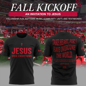 Limited Edition JESUS Over Everything Black TShirt-ND08182548