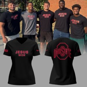 Limited Edition JESUS WON Black v-neck TShirt-ND090925109