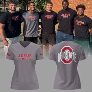Limited Edition JESUS WON Gray v-neck TShirt-ND090925108