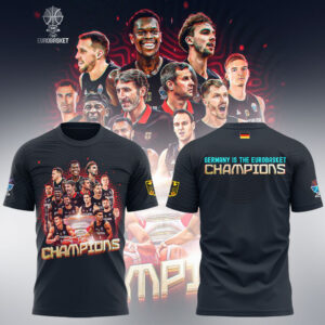 Limited Edition FIBA EuroBasket 2025 Champions Tshirt-LL2509151002