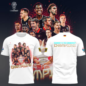 Limited Edition FIBA EuroBasket 2025 Champions Tshirt-LL2509151003