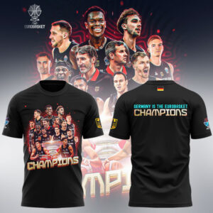 Limited Edition FIBA EuroBasket 2025 Champions Tshirt-LL2509151001