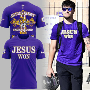 Special Edition Tigers JESUS WON Purple TShirt-ND11042510