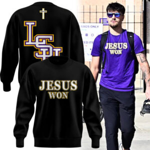 Limited Edition Tigers JESUS WON Black Sweatshirt-AB041125509