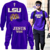 Limited Edition Tigers JESUS WON Purple Sweatshirt-AB041125508