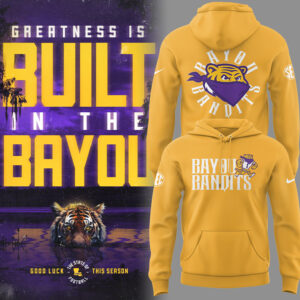 Limited Edition LSU Football Bayou Bandits Logo Hoodie-PU09052500006