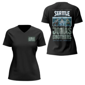 Limited Edition JONAS20: Greetings From Your Hometown Tour 2025 x Seattle V-neck TShirt-LL2509251001