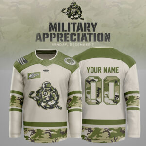 Limited Edition Komets Military Appreciation Night Custom Jersey-LL2510101007