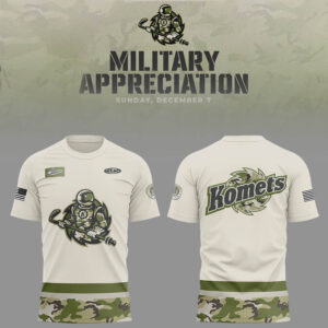 Limited Edition Komets Military Appreciation Night Tshirt-LL2510101008