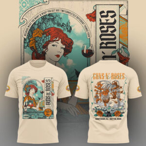 Limited Edition GnR Tour 2025 Santiago TshirtLL2510151009