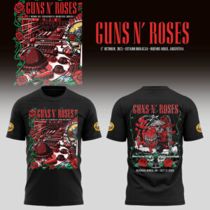 Limited Edition GnR Tour 2025 Buenos Aires Tshirt-LL2510181001