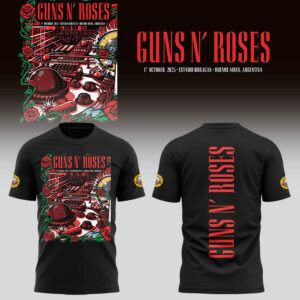 Limited Edition GnR Tour 2025 Buenos Aires Tshirt-LL2510181003