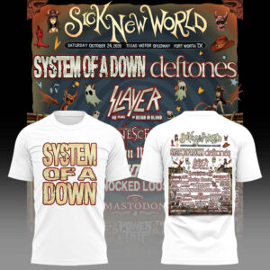 Limited Edition SOAD Tour 2026 SICK NEW WORLD Tshirt-LL2510231003