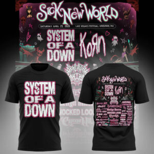 Limited Edition SOAD Tour 2026 SICK NEW WORLD Tshirt-LL2510231004