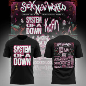 Limited Edition SOAD Tour 2026 SICK NEW WORLD Tshirt-LL2510231005