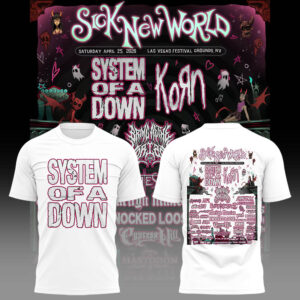 Limited Edition SOAD Tour 2026 SICK NEW WORLD Tshirt-LL2510231006