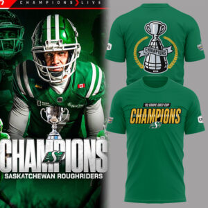 Limited Edition SR Champions GreyCup 2025 Tshirt-PA111725009