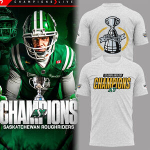 Limited Edition SR Champions GreyCup 2025 Tshirt-PA111725013