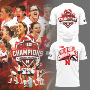 Limited Edition HuskerVB 2025 Champions Tshirt-LL2511241002
