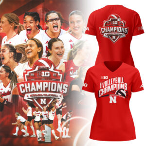 Limited Edition HuskerVB 2025 Champions Tshirt-LL2511291007