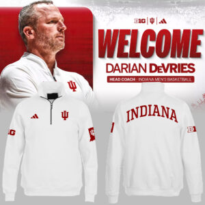 Limited Edition Coach Darian DeVries Indiana Men's Basketball Pullover Quarter Zip-ND03202545