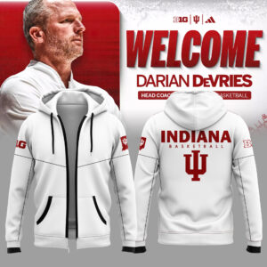 Limited Edition Coach Darian DeVries Indiana Men's Basketball Zip Hoodie-ND03222523