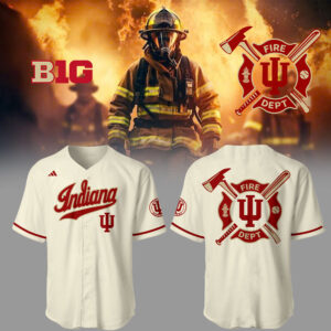 Indiana Baseball x Firefighter Appreciation Night Jersey-LL250321028