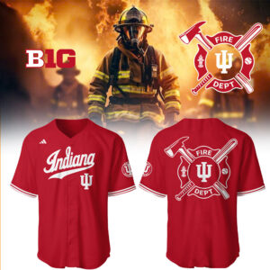Indiana Baseball x Firefighter Appreciation Night Jersey-LL250321025