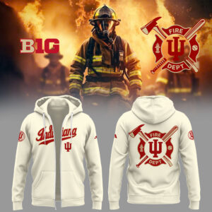 Indiana Baseball x Firefighter Appreciation Night Zip Hoodie-LL250325007