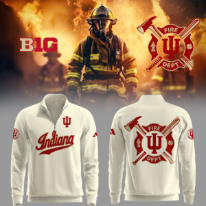 Indiana Baseball x Firefighter Appreciation Night Zipper Sweatshirt-LL250325005